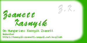 zsanett kasnyik business card